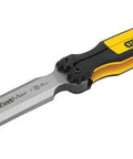 FatMax Folding Pocket Chisel FMHT16145 with 1-inch blade and locking handle for safe storage and portability on the go.