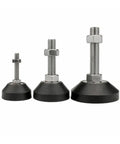 Knock That Wobble Right Out With These Durable Four Piece Adjustable Leveling Feet And Swivel Bases Featuring Secure M10 Threads for various sizes.