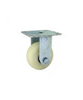 Heavy Duty Plate Caster With Brake 5.9 X 5.9 Inch Plate Mount For Industrial Equipment And Workbenches Nylon Swivel Wheel Durable Locking Wheel