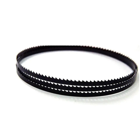 No Nonsense SK5 Carbon Spring Steel Bandsaw Blades 2 Pack 2095mm with sharp teeth for woodworking projects.