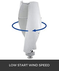 Two Blade Vertical Axis Wind Turbine With Controller For Marine RV And Home Use Off Grid Ready Low Noise Windmill Generator in white