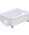 Ultra Durable Ice Maker Replacement Part WPW10670845 AP6023698 For Refrigerator Ice Bucket Compatible With Whirlpool Kenmore KitchenAid Amana No Brainer Install For Models 2196091 1115342 1115372 2152701, white plastic bin