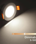2 Inch LED Recessed Lighting Dimmable Downlight With 3W Equivalency To 35W Halogen 4000K Nature White CRI 80 in dimming demonstration