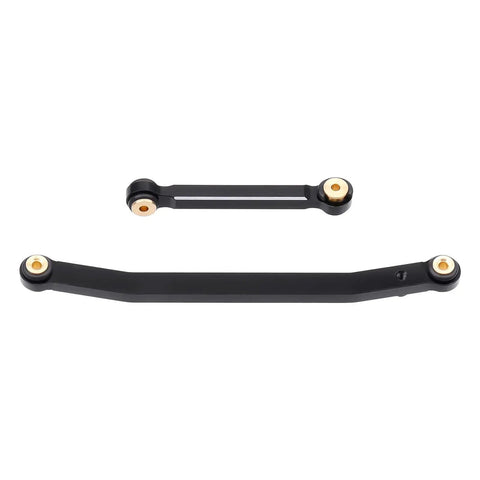 Beefed Up Aluminum Steering Linkage Set For Axial SCX24 Upgrades High Tightening Steering Rods CNC Machined Precision Compatible With Deadbolt C10 Wrangler JLU CRC B 17 Betty Gladiator Bronco Scale 1 24 RC Crawler, black aluminum rods