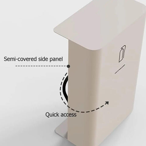 Heavy Duty Stainless Steel Fire Extinguisher Cabinet Built Different For Indoor Outdoor Wall Mount showing semi-covered side panel.