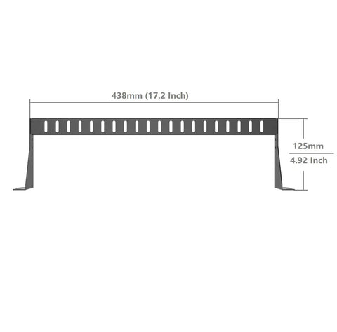 Two Pack 1U Horizontal 19 Inch Rack Mount Cable Management Bracket Cross Bar Panel Black For Network Cabinets And Server Racks