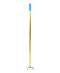 No Sweat Access To Remove Smoke Detectors From High Ceilings Long Reach Removal Tool For Vaulted Rooms Two Story Homes and Open Stairwells Safe Ceiling Alarm Service Pole Pro Grade with blue grip and red base.