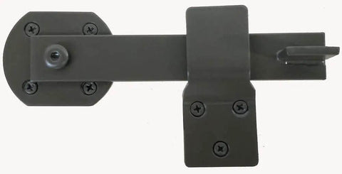 Heavy Duty Gate Latch Lock For Barn And Cabinet Doors, 6.5 Inch Steel With Antique Silver Powder Coated Finish, Top View