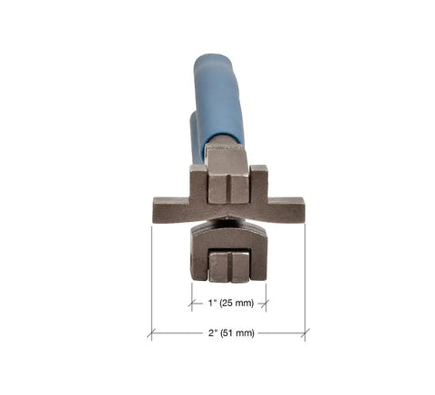 Front view of Plate Glass Pliers With Floating Block Jaws For Self Aligning, Ideal For Glass Installations, showing dimensions.
