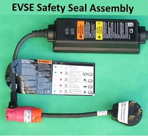 Legit Game Changer Level 1 To Level 2 EV Charger Adapter with EVSE safety seal assembly and user instructions.