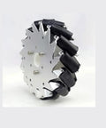 Mecanum wheel, left-side, 152 mm, metal hub with ball bearings and black rollers