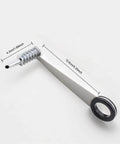Vegetable spiralizer and crinkle cutter, stainless steel 2-in-1 peeler, side view with ring handle