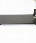 Premium Flexible Microscope Boom Stand Featuring Universal Fifty Millimeter Mounting Plate, black base with adjustable clamp fitting.