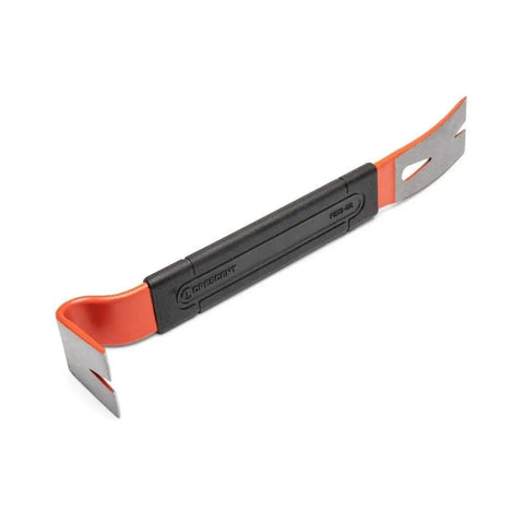 13 Inch Flat Pry Bar With Beefy Grip for demolition and nail removal, precision ground ends, high viz corrosion resistant, FB13-06
