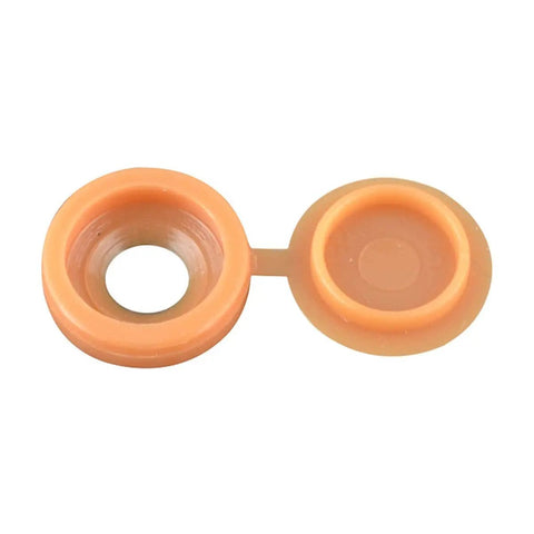 100 Pcs Hinged Screw Cover Caps Waterproof Plastic Siamese Screw Cap Hole Covers For Phillips Screws Head Cabinet Decoration Tapping Screw Cover 5mm Orange Quick And Easy Install showing single cap