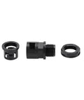 Heavy Duty Straight Corrugated Conduit Fitting Connector For Electrical Flexible Nylon Cable Hose Gland Rock Solid IP65 Waterproof Rated Black, 32mm fitting.