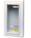 Heavy-Gauge Galvanized Steel Fire Extinguisher Wall Cabinet In Red And White With Tempered Glass, Durable Chip-Resistant Finish