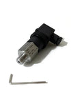 Waterjet pressure switch, 30 PSI, metal body with black connector; includes L-shaped Allen key.