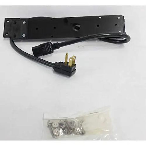 Built In Vanity Electrical Outlet Strip For Drawer Cabinets Slick Install Space Saving Power Box 15 Amp with plug and mounting hardware.