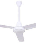 56-Inch White Industrial Ceiling Fan With A Whisper-Quiet DC Motor For Gyms Schools Studios And Big Spaces Energy-Efficient Cooling