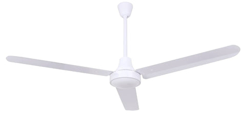 56-Inch White Industrial Ceiling Fan With A Whisper-Quiet DC Motor For Gyms Schools Studios And Big Spaces Energy-Efficient Cooling