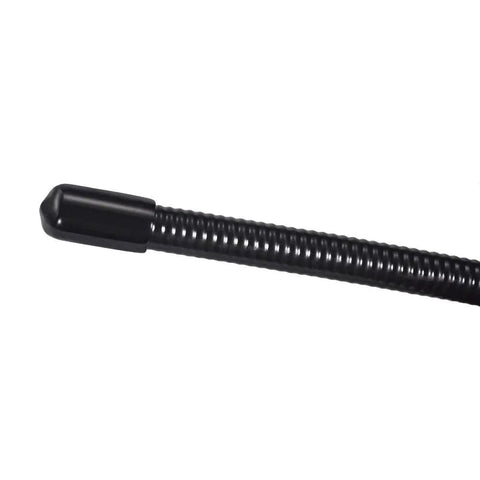 Close-up of the flexible tip of a 27MHz CB Radio Antenna Soft Whip With Magnetic Base For Handheld And Mobile Use