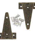 Heavy Duty Flat T Hinge Rock Solid Bronze Finish Galvanized Steel Wooden Box And Wine Crate Barn Door Hardware Built Straight Darn Tough with screws
