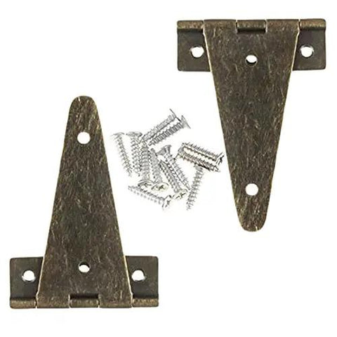 Heavy Duty Flat T Hinge Rock Solid Bronze Finish Galvanized Steel Wooden Box And Wine Crate Barn Door Hardware Built Straight Darn Tough with screws