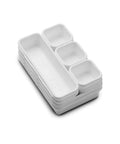 8 Piece Interlocking Bin Pack Drawer Organizer For Office, Kitchen, Tools And Bathroom Junk Drawer Essentials, Modular Storage System