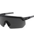 Heavy Duty Safety Glasses With Smoke Tinted Lens And Slick Matte Black Frame offering top notch eye protection from side angle view.