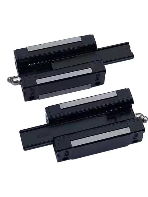 30mm Square Linear Bearing Carriage Blocks Two Pack for CNC Linear Guide Rails, shown from top view with four-point contact design.