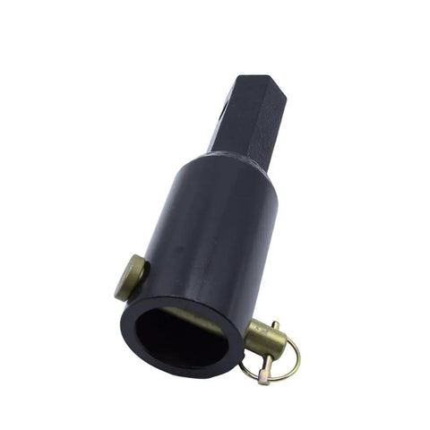 Heavy Duty Auger Bit Adapter Conversion From 2-9/16 Inch Female Round To 2 Inch Male Hex Shaft Beefy Drill Attachment