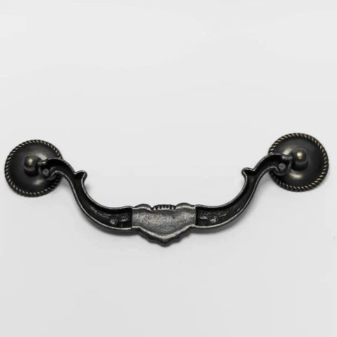 Vintage Drop Bail Cabinet Pulls 5.5 Inch 140mm Dresser Drawer Handles, Antique Bronze and Dark Antique Black Finish