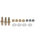 Heavy Duty Door Hinge Pins And Bushing Kit For Chevy Silverado 1500 Yukon XL With Zinc Plated Steel Parts To Keep Your Ride Solid And Smooth Like New Again. 4-piece kit with pins, bushings, washers, and lock nuts
