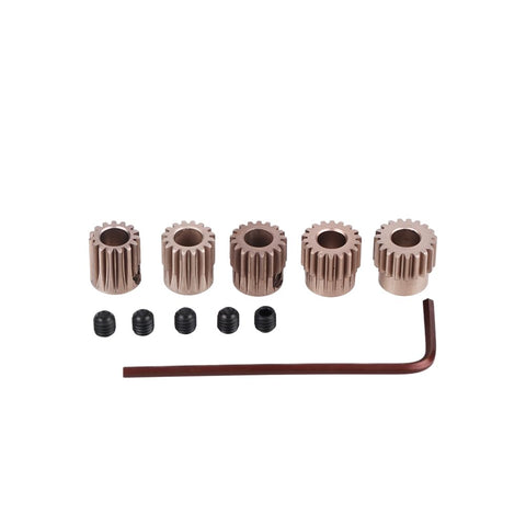 48DP Pinion Gear Set For 1 By 10 RC Cars 5mm Shaft 15T 16T 17T 18T 19T Teeth Premium 7075 Aluminum Alloy Durable Beefed Up Torque And Speed For Track Ready Performance