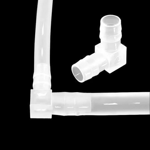 ANPTGHT 1/2 inch hose barb 90-degree elbow L-fitting, white plastic, pack of 5