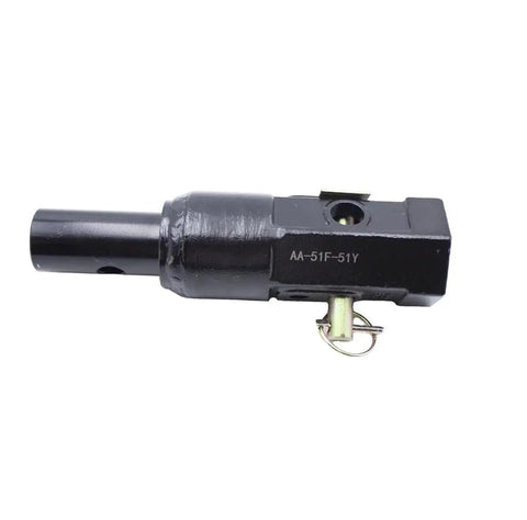 Heavy Duty 2 Inch Female Hex To 2 Inch Male Round Auger Shaft Adapter For Drill Attachments Converts Hex To Round Bolt Pin