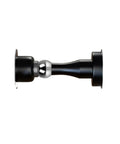Stainless Steel Magnetic Door Stopper With Strong Hold Safety Catch For Interior Rooms And Bedrooms In Sleek Black Design, side view.