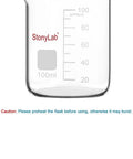 Graduated Borosilicate Glass Beaker Set In Five Sizes 5 Ml, 10 Ml, 25 Ml, 50 Ml, And 100 Ml For Lab Or Home Chemistry Gear