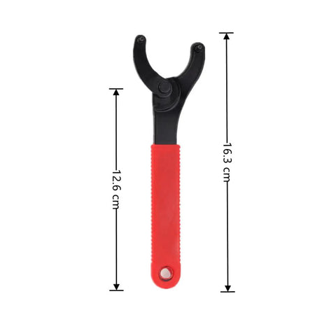 Bottom Bracket Tool Adjustable Pin Spanner And Lock Ring Wrench For Bicycle Repair, Carbon Steel Construction, 16.3 cm, red handle