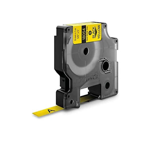 Industrial Grade Heat Shrink Tubing For Wire And Cable Markers Black On Yellow Polyolefin Sleeving With Three To One Shrink Ratio roll with yellow marking tape.