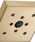 Showerhead With H2O Kinetic Technology Champagne Bronze 1.75 GPM Water Flow RP70171CZ Easy Install for Shower Systems, square design.