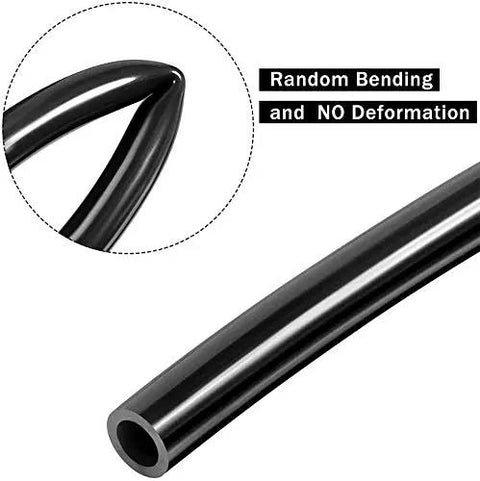 PU Air Hose 4mm OD 2.5mm ID, 5m Long Black Polyurethane Flexible Air Line For Compressors showing flexibility and durability