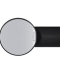 Top Tier Two Pack Of 15 Amp Kitchen Countertop Outlet With Matte White Housing And Brushed Stainless Steel Lid, top view.