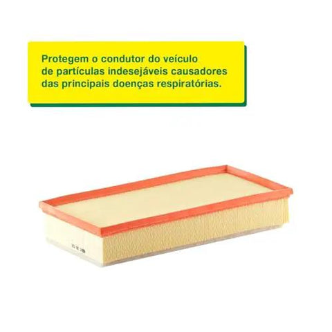 Engine Air Filter Replacement For Audi Q7 Q7 TDI Porsche Cayenne And VW Touareg with embossed paper pleats, side view