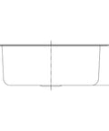 Top Mount Single Bowl Kitchen Sink With Polished Satin Finish With Sound Dampening Padding 20 Gauge 304 Stainless Steel 18/10 Chrome Nickel Fits 27 Inch Cabinets cUPC Certified Built To Last For Busy Home Kitchens side view diagram
