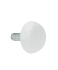 Total Game Changer Wobble Killer Set Of 16 White M6 Screw Furniture Levelers, round white pad with metal screw.