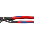 Cobra Water Pump Pliers 10 Inch with self-locking grip, quick touch button adjustment, heavy duty plumbing design, red and blue handles.