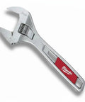 Wide Jaw 8 Inch Adjustable Wrench Built Tough From Drop Forged Carbon Steel With Satin Chrome Finish, Precision Machined Slide Jaw