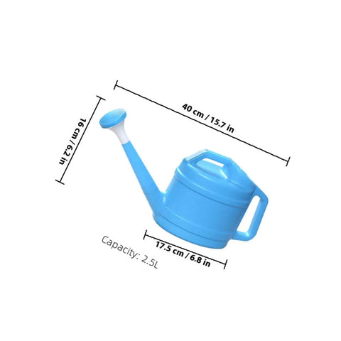 Long Spout Watering Can For Indoor And Outdoor Plants Plastic Watering Pot With Durable Ergonomic Handle And Long Nozzle Easy Grip For Flowers Foliage And Houseplants Sky Blue Gardening Tool, 2.5L, 40 cm